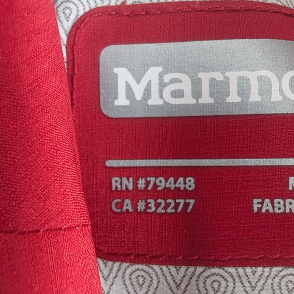 Marmot Men’s Rain Shell Jacket – Red Waterproof Hooded Windbreaker - Picture 2 of 6